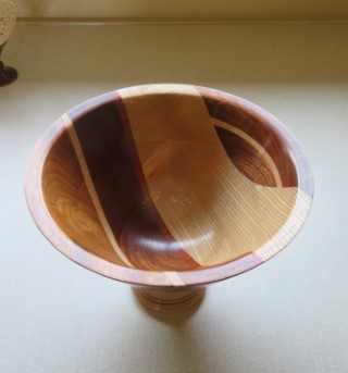 Segmented pedestal bowl by Chris Withall